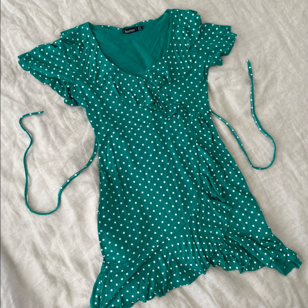 Polka Dot Short Sleeve Dress